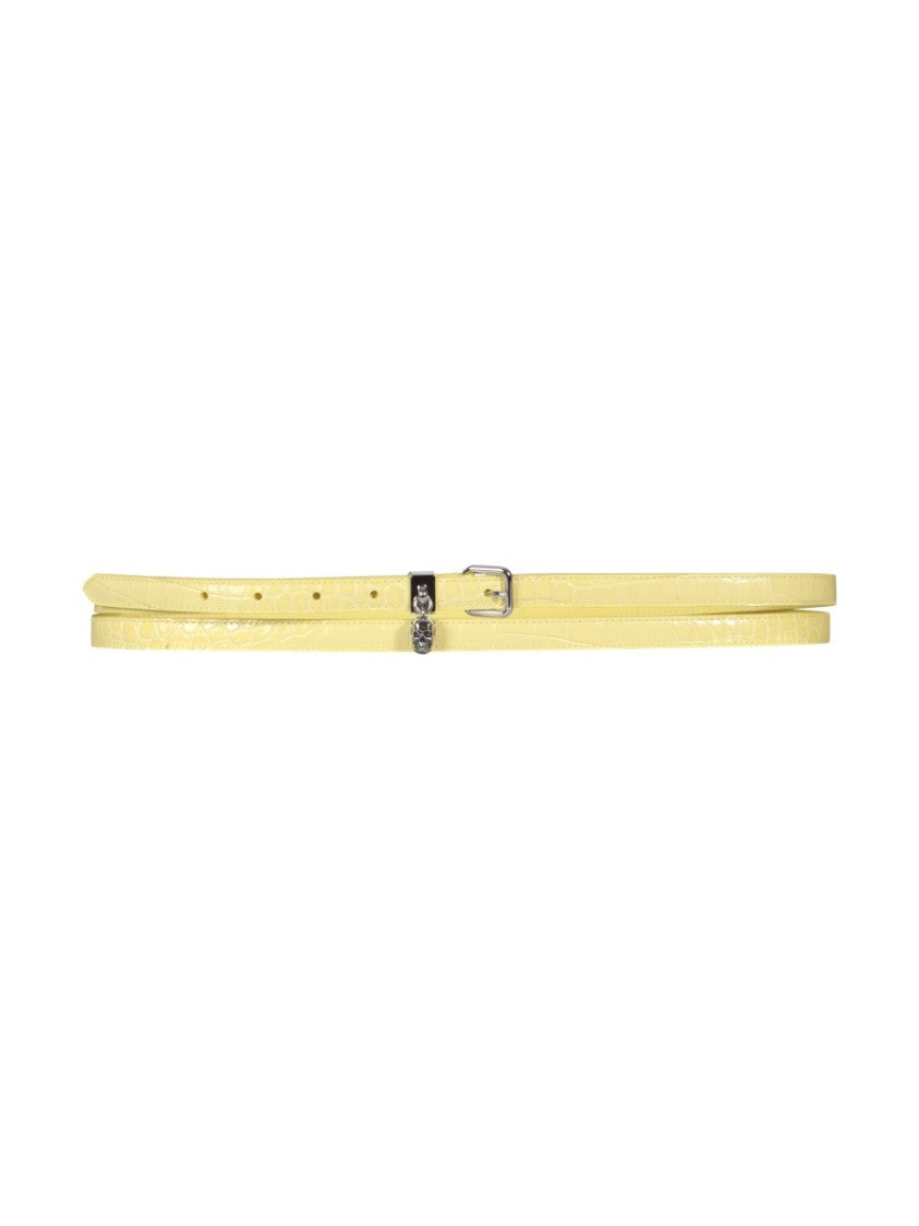 Double Belt With Skull And Pavè
