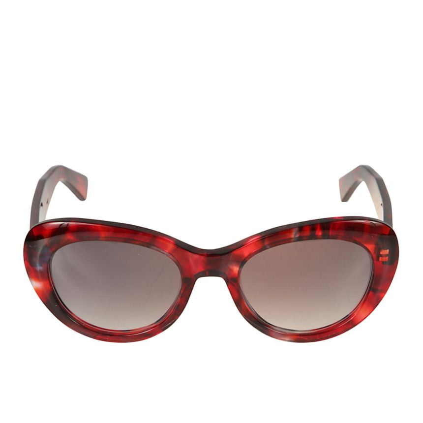 Capri Oversized Cat-Eye Sunglasses with Tortoiseshell Frame