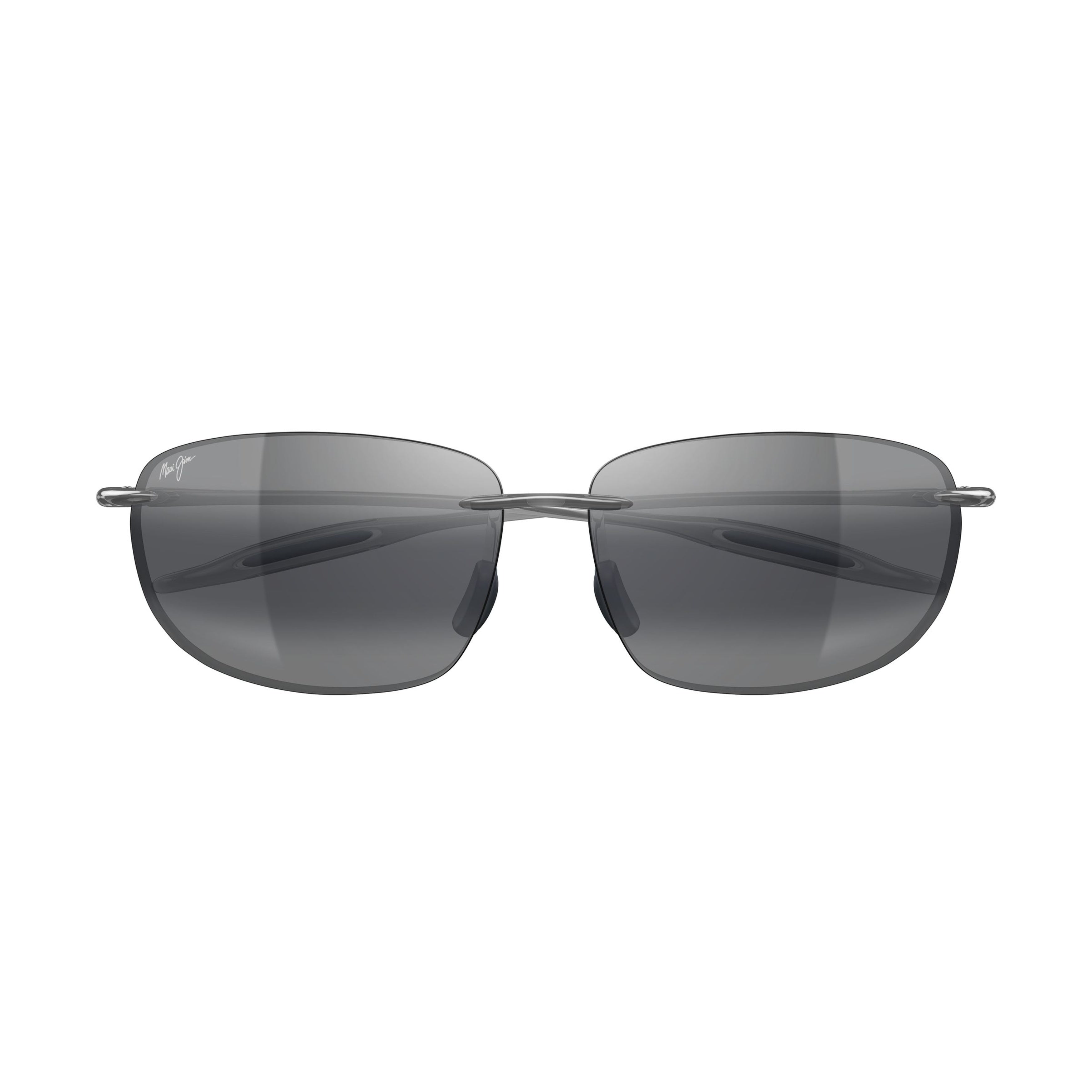 Breakwall Rimless Rectangular Sunglasses with Curved Temples