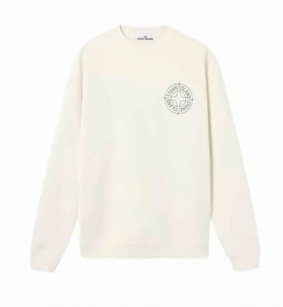 Off-White Long-Sleeve Shirt with Compass Logo