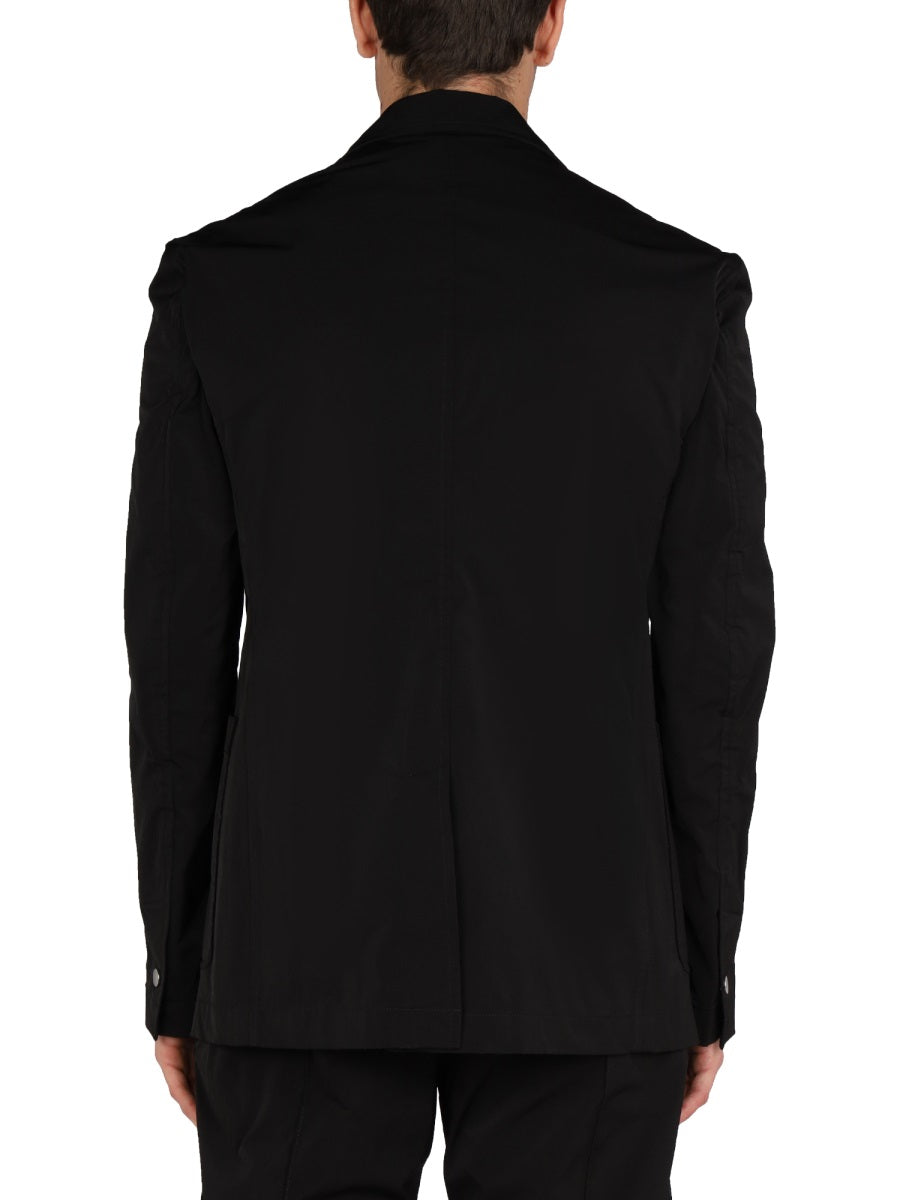 Single-Breasted Jacket with Notched Lapels