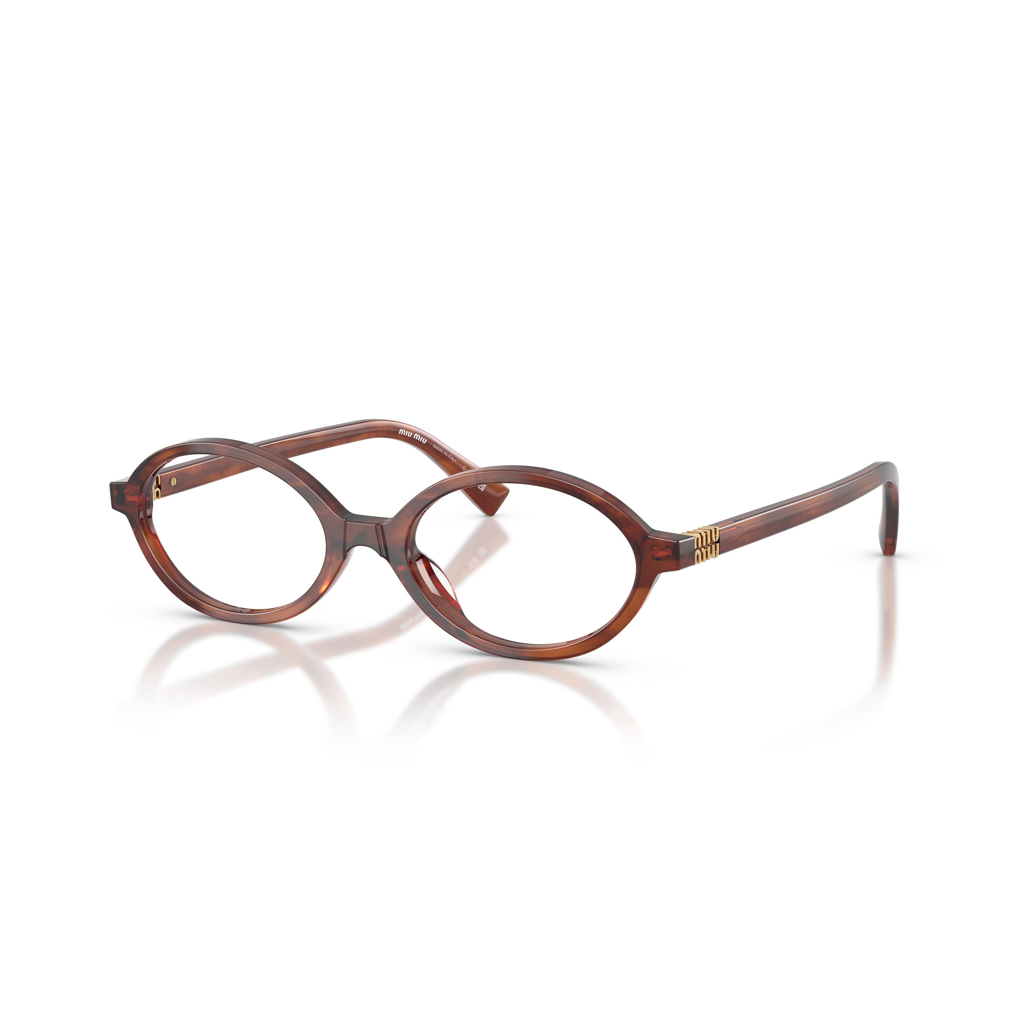 0mu 01xv Tortoiseshell Oval Frame Eyeglasses