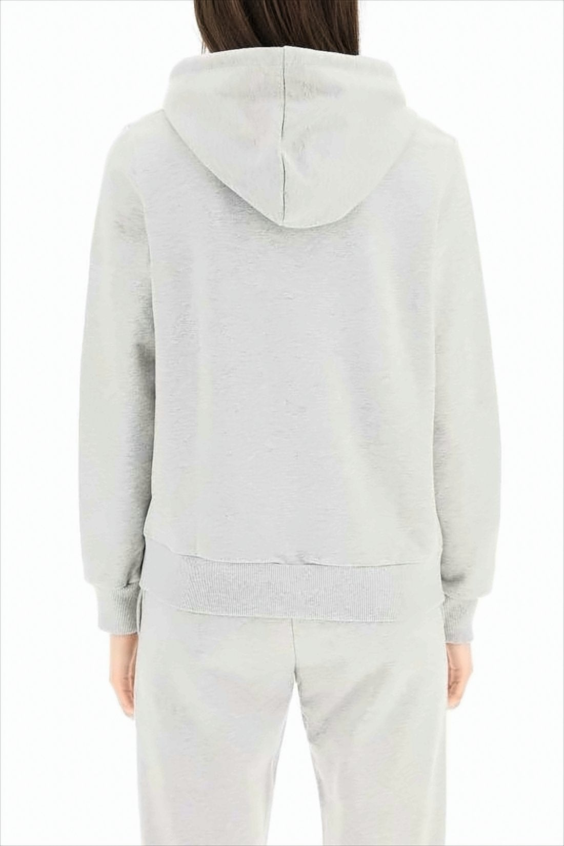 Light Grey Hooded Sweatshirt with Drawstring