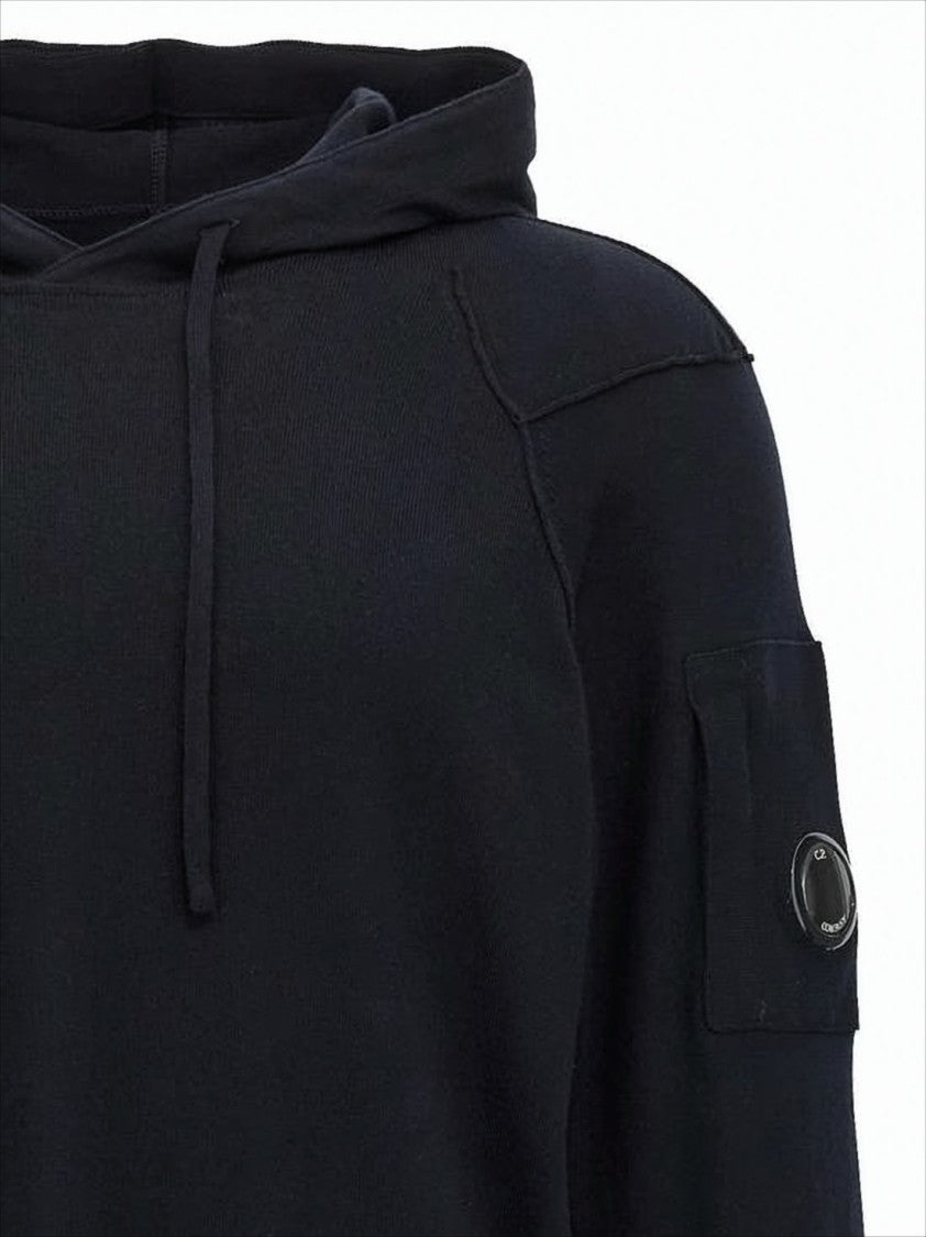Relaxed-Fit Black Hoodie with Distinctive Patch Pocket