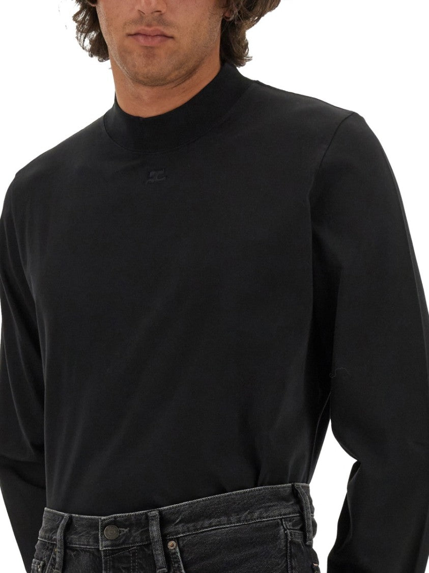 Black T-Shirt With Subtle Logo