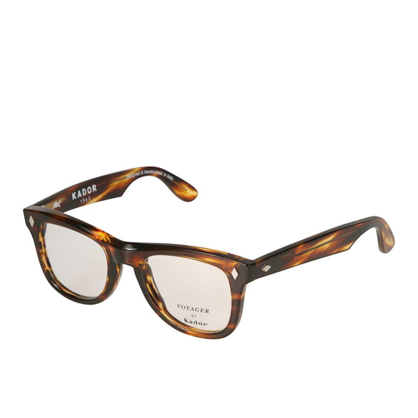 Voyager Classic Rectangular Tortoiseshell Sunglasses with Metal Accents