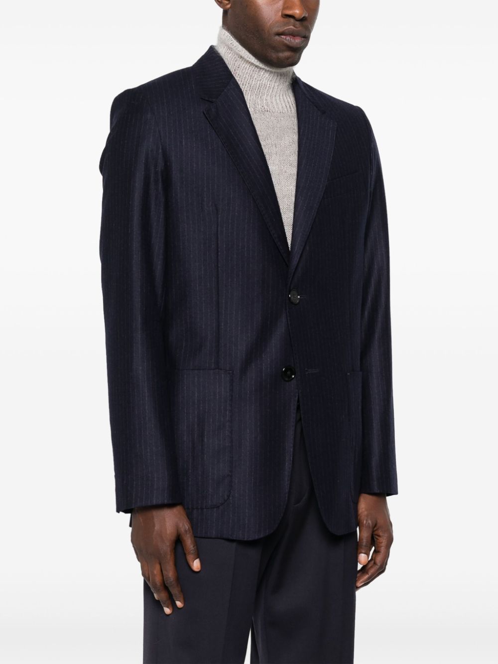Tailored Navy Pinstripe Jacket