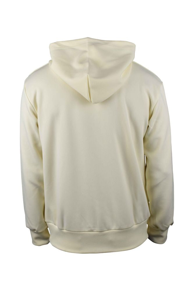 Pastel Yellow Polyester Sweatshirt With Drawstring Hood