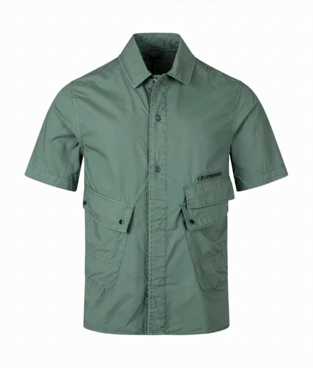 Utilitarian Short-Sleeve Shirt With Flap Pockets