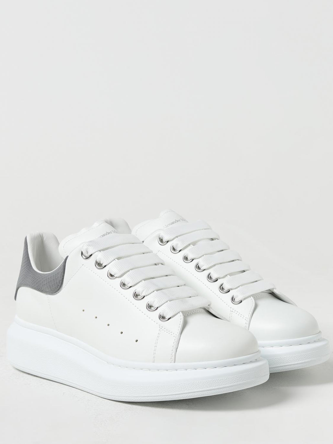 Smooth White Leather Sneakers