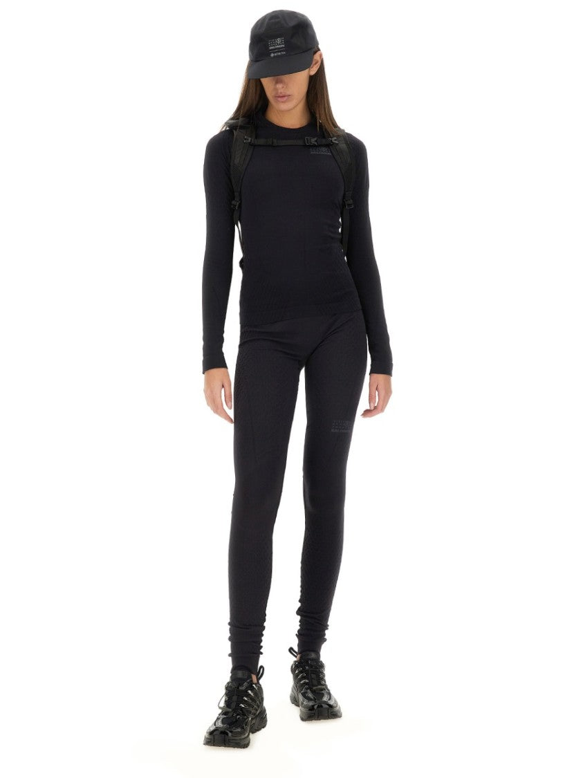 Fitted Long-Sleeve Top With Textured Finish