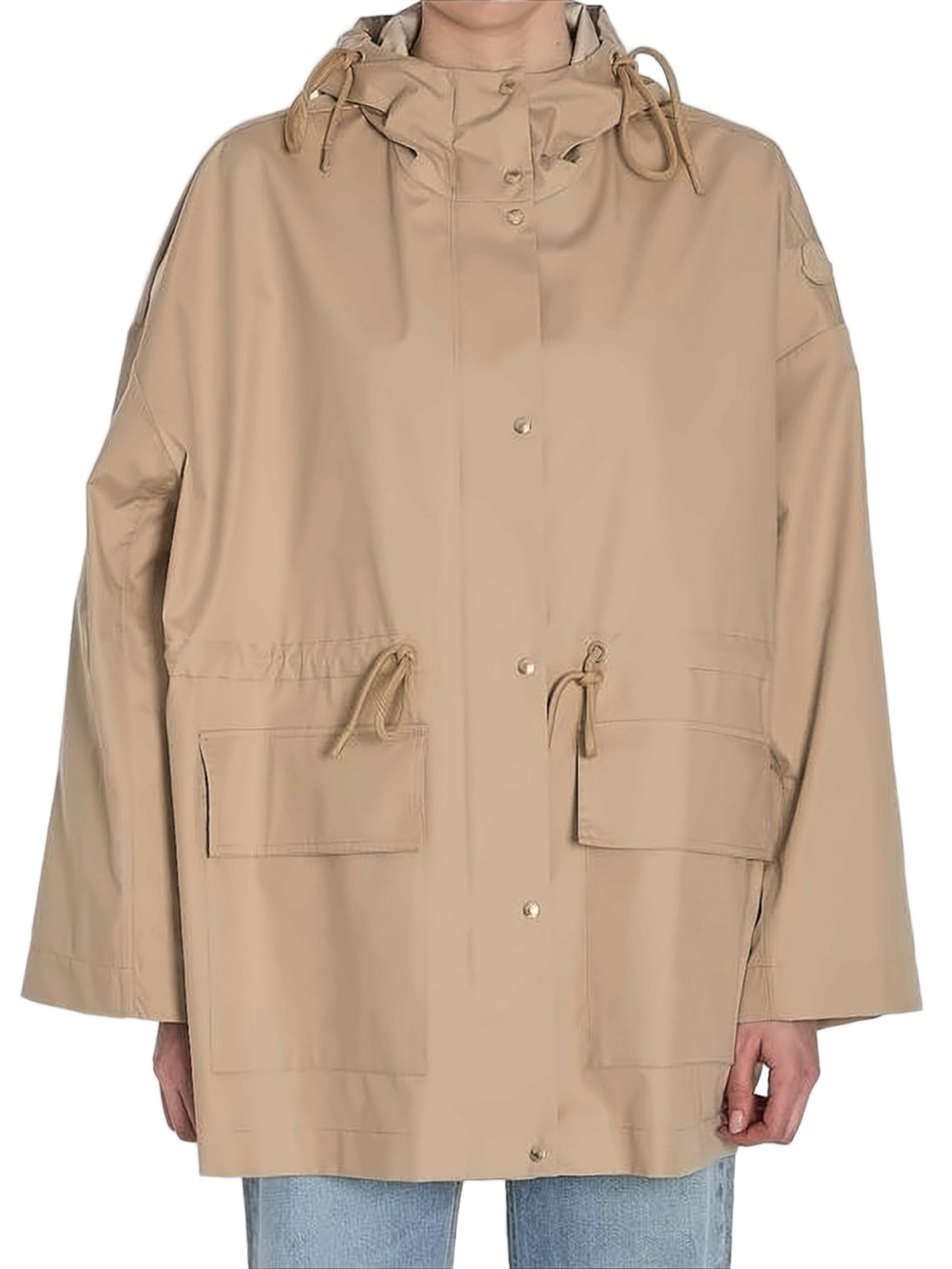 Relaxed Fit Hooded Jacket with Drawstring Details