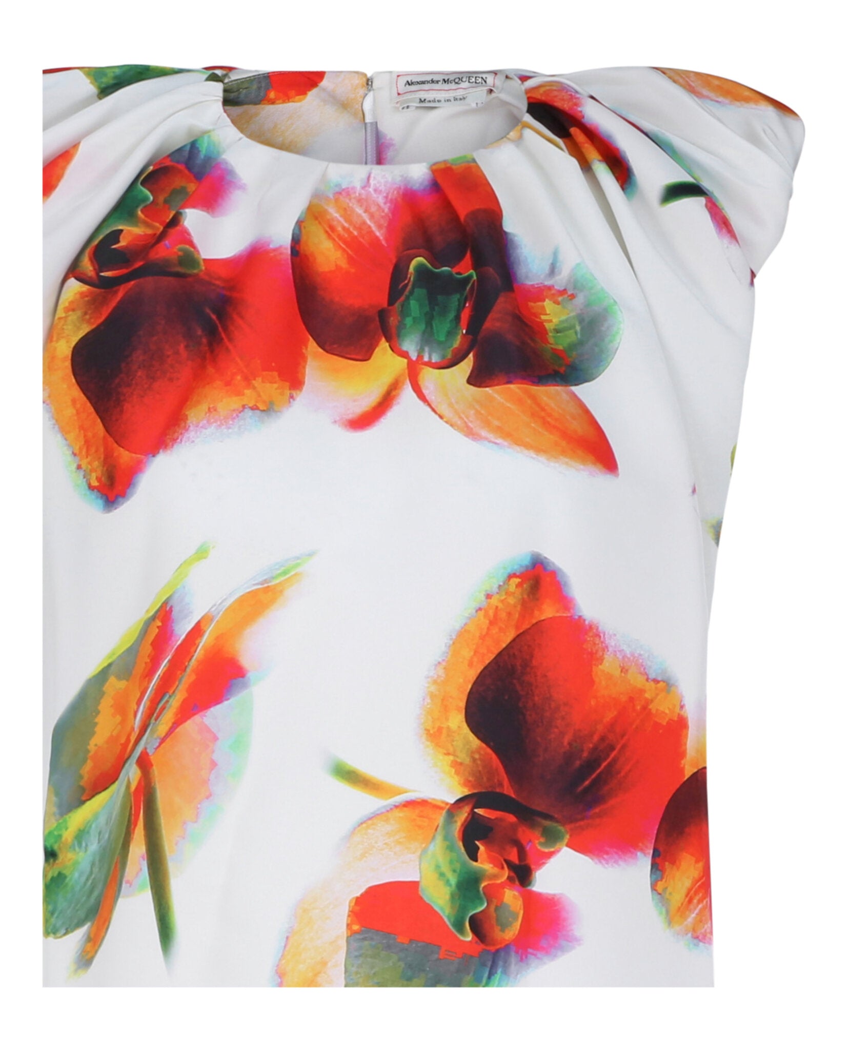 Floral Pleated Mini Dress
