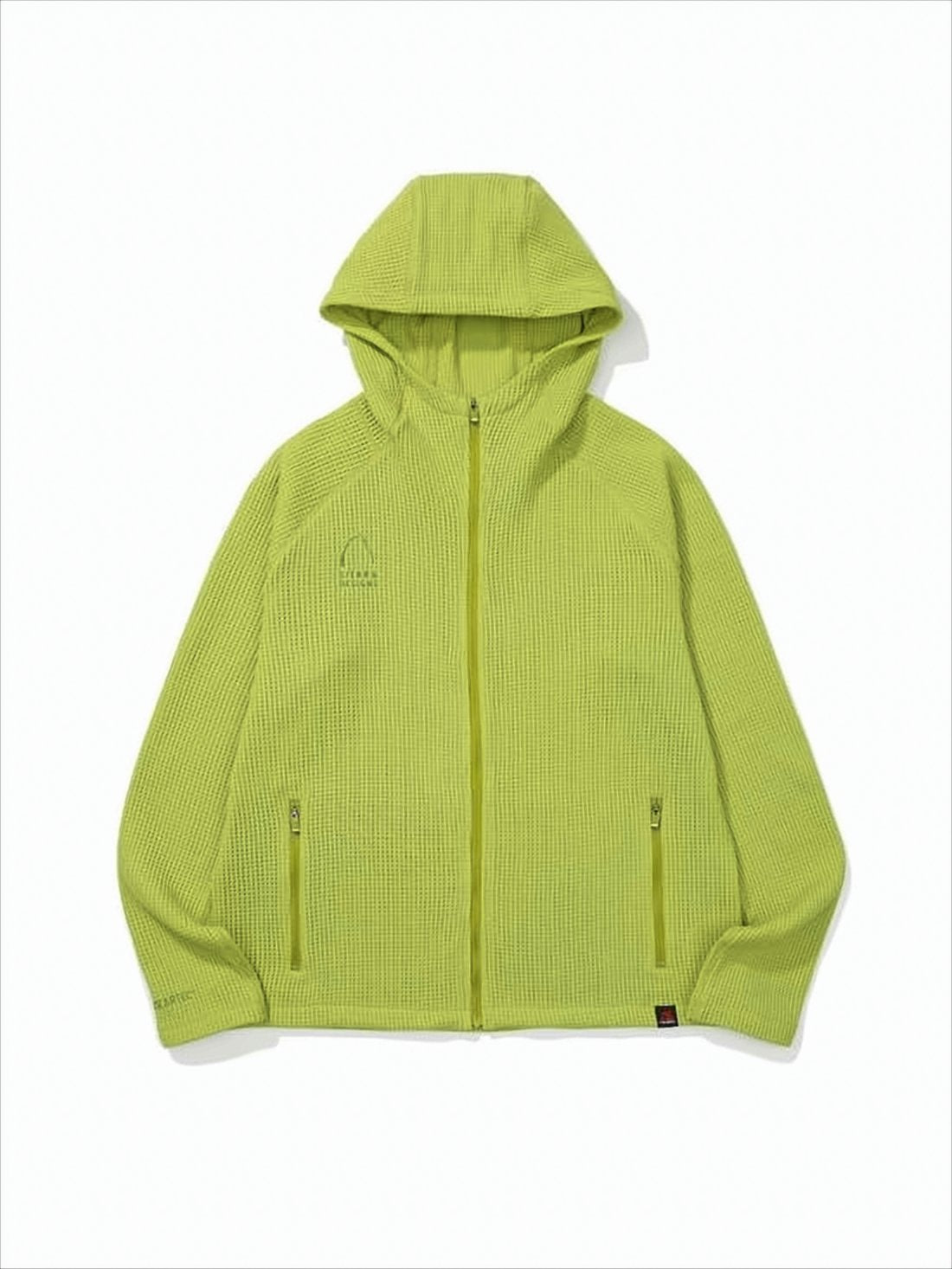 Textured Hooded Jacket with Front Zipper