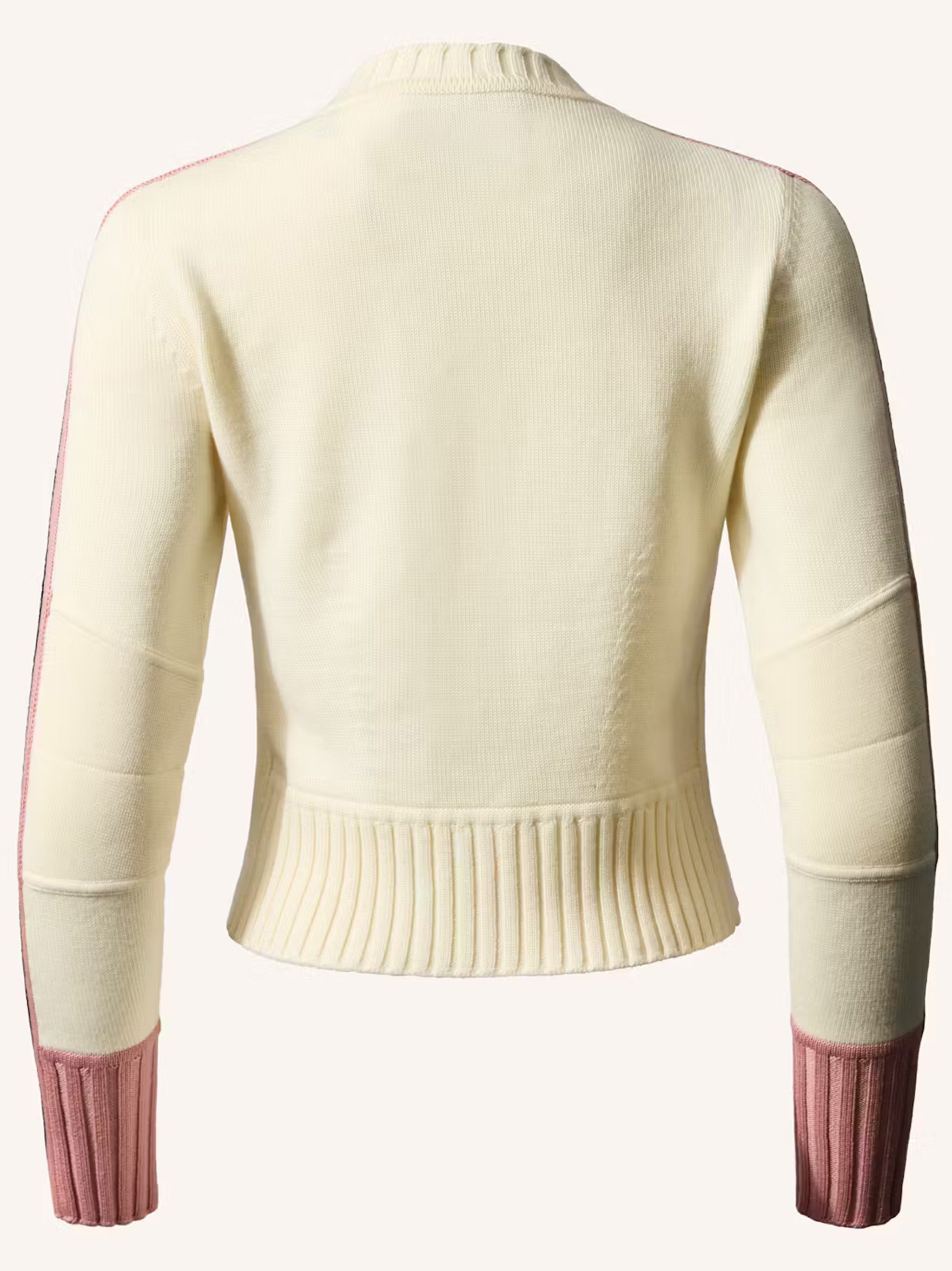 Neutral Striped Ribbed Knit Trekking Cardigan