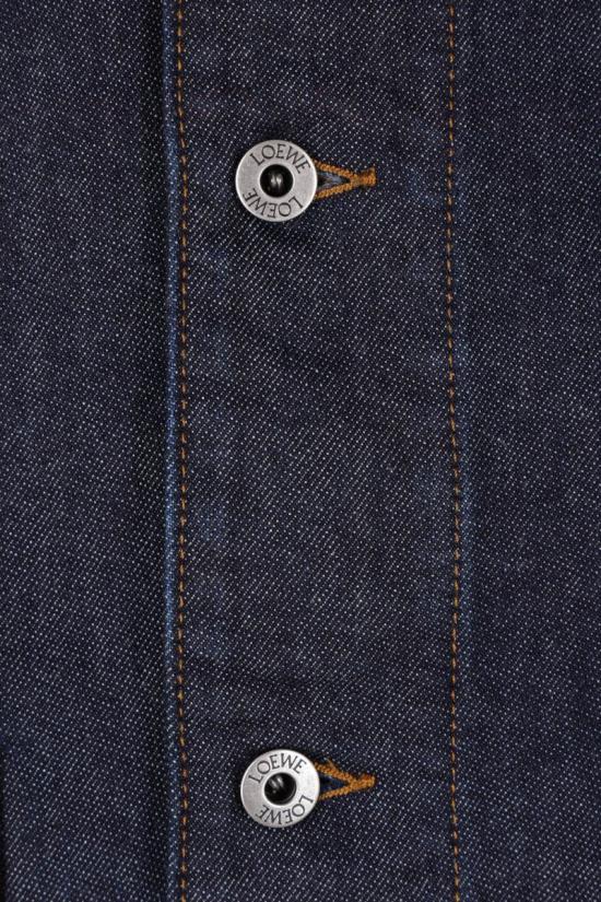 Structured Denim Jacket With Corduroy Collar And Branded Buttons