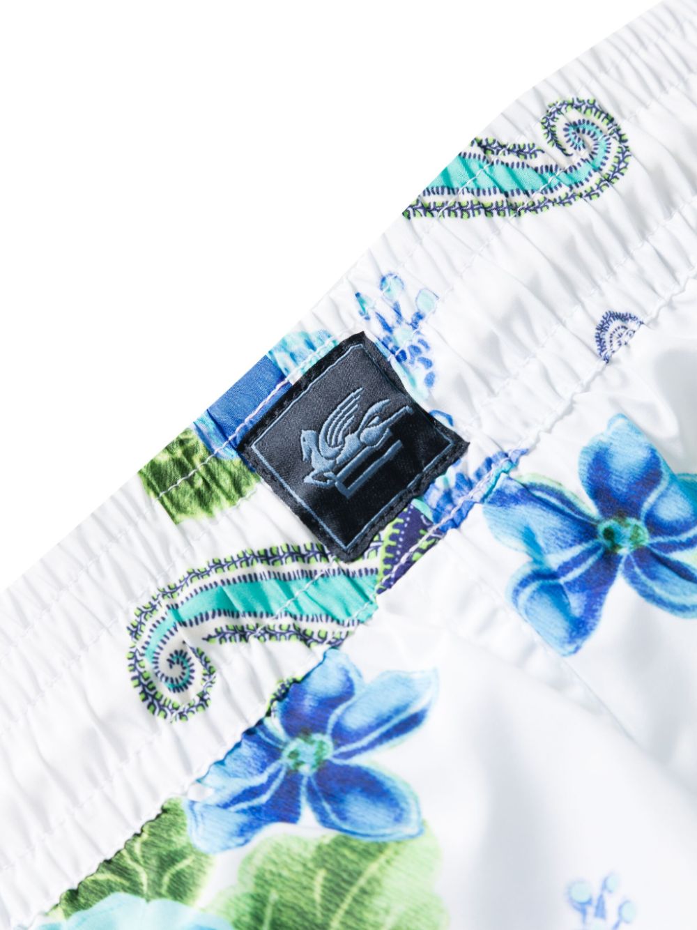 Floral Print Taffeta Swim Shorts