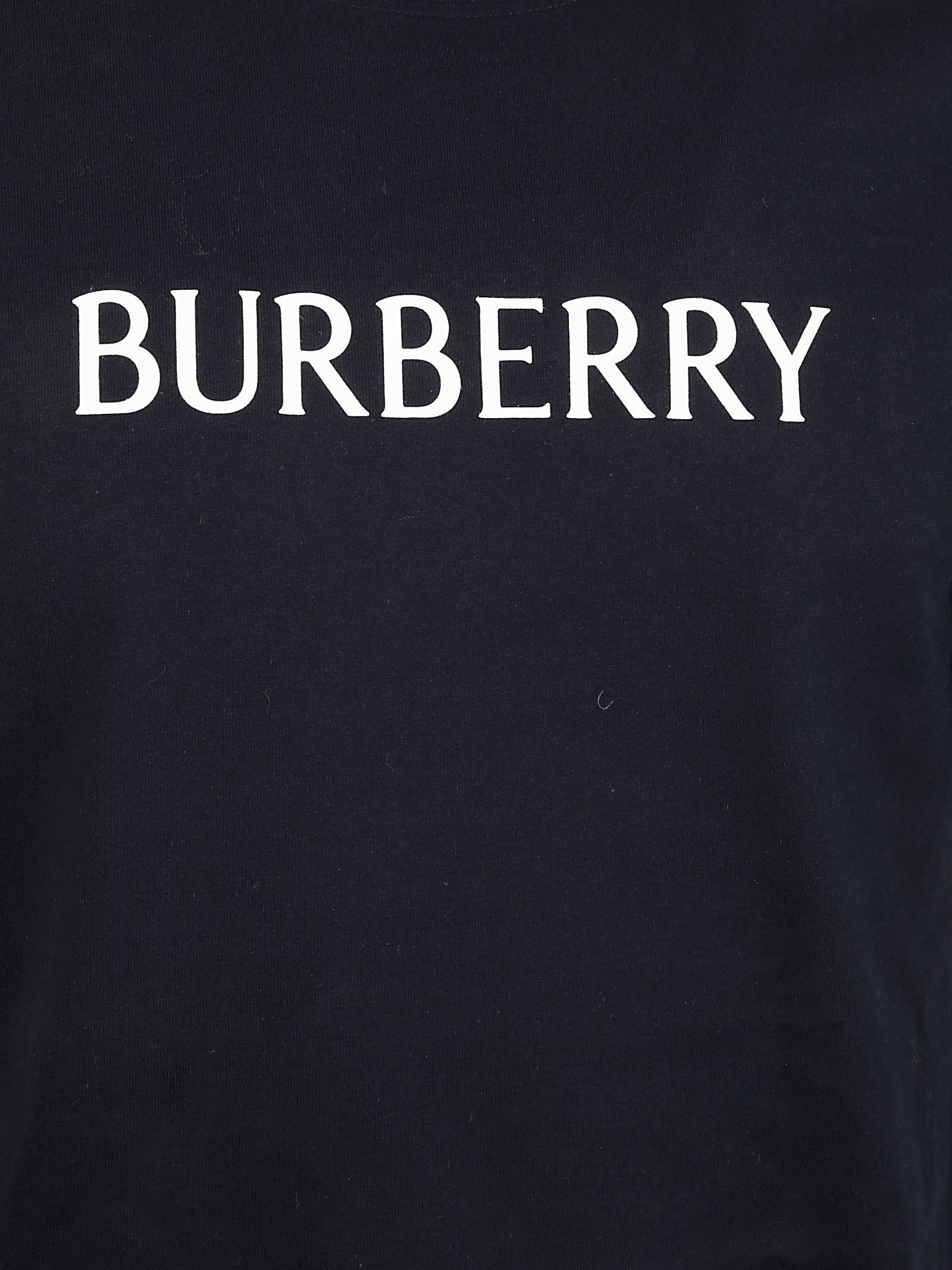 Contrasting Logo Black Cotton T-Shirt