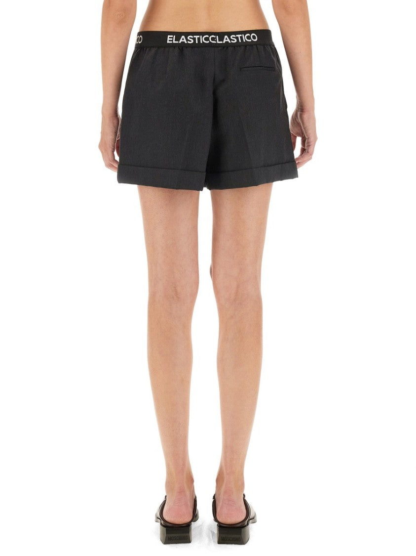 Tailored Grey Wool Shorts