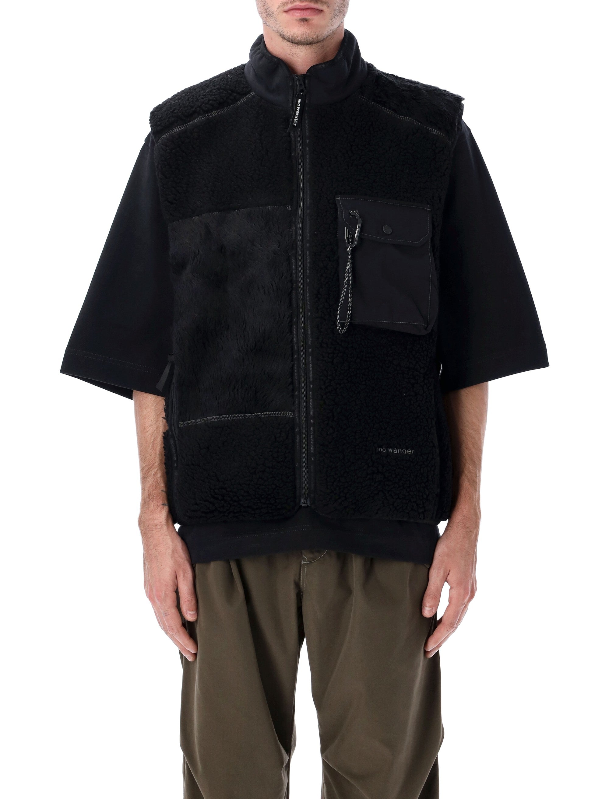 Mix Boa Patchwork Vest