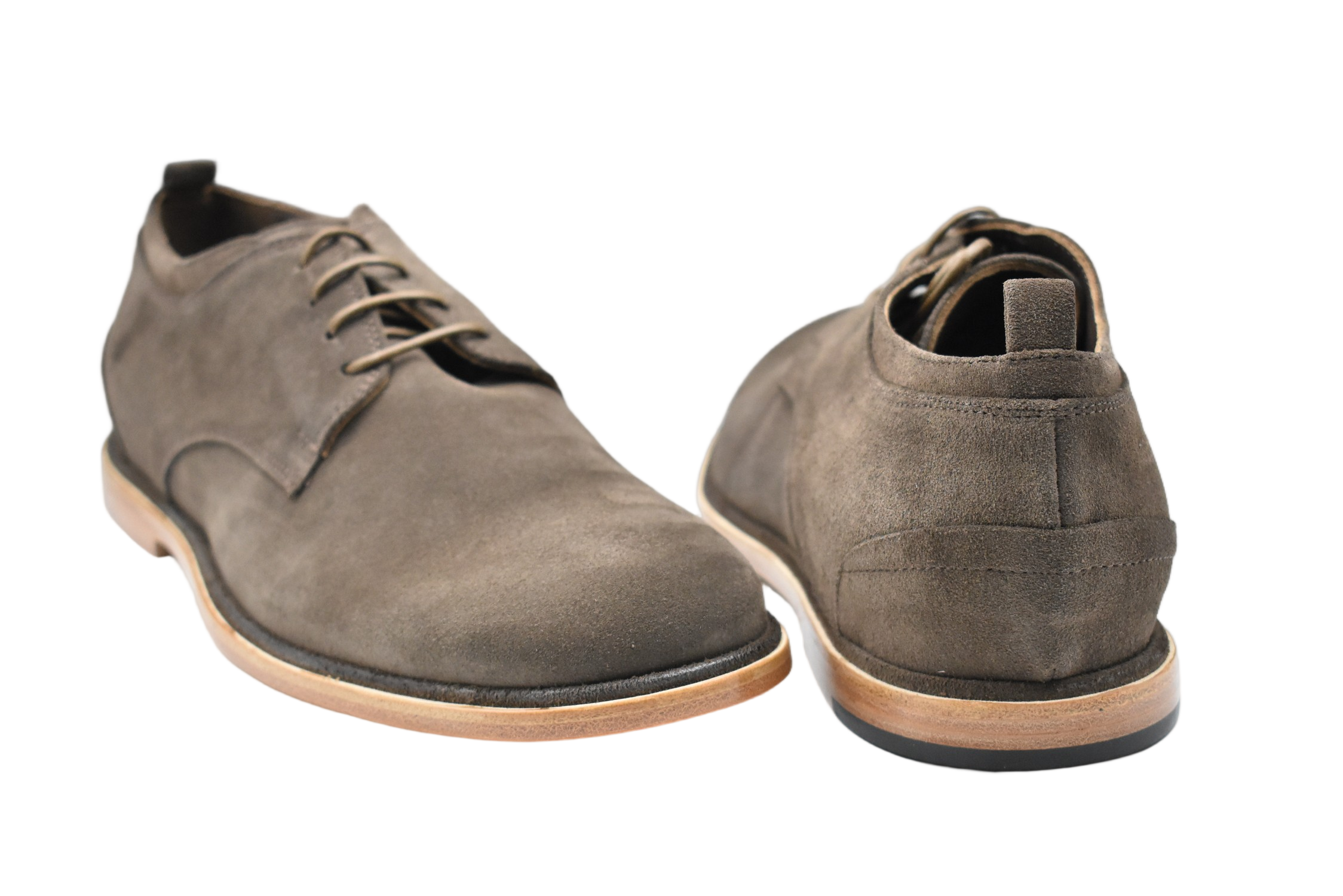 Low Lace Shoes In Warm Brown Suede