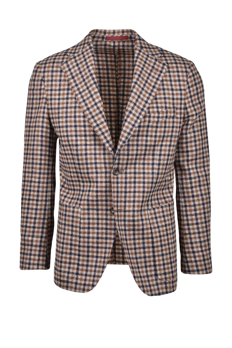 Rounded Jacket - Brown/Blue