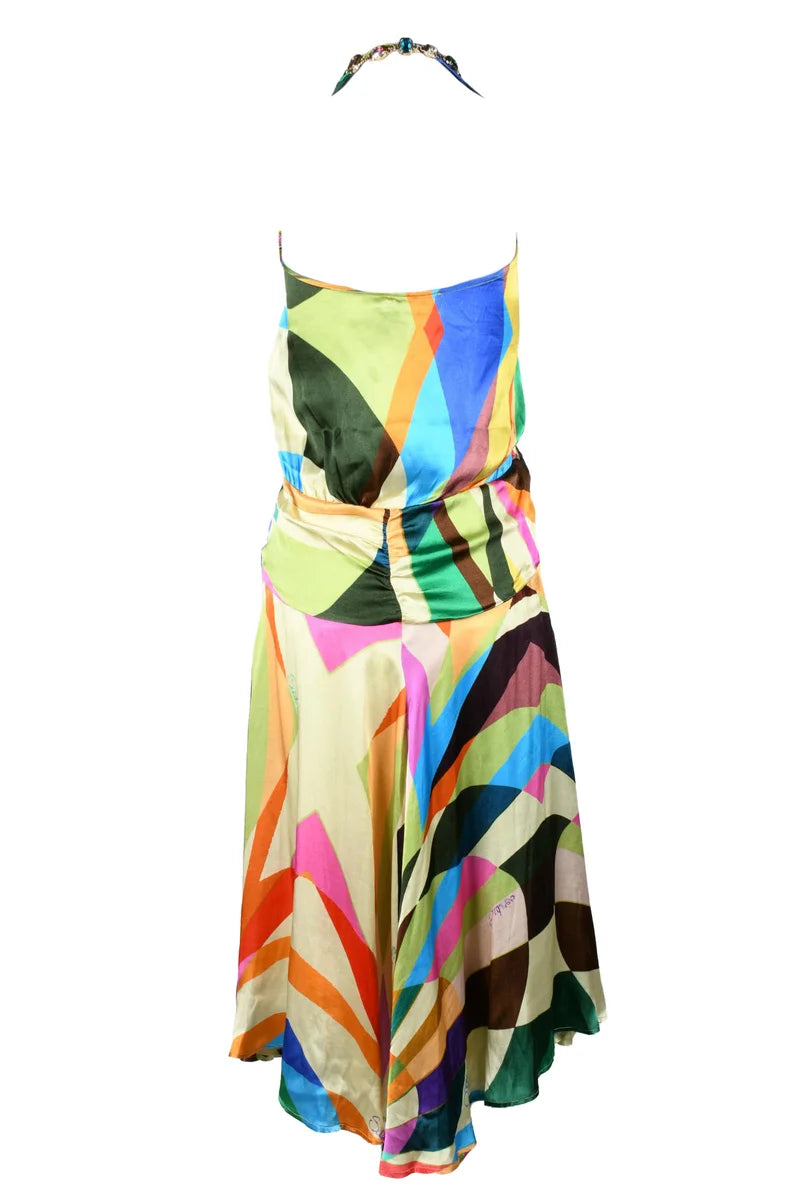 Sleeveless Mini Dress with Geometric Print