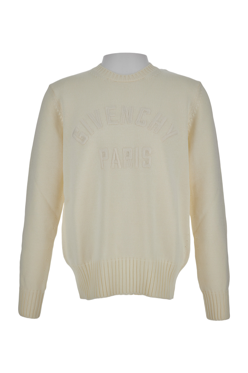 Cotton Sweatshirt with Embossed Embroidery