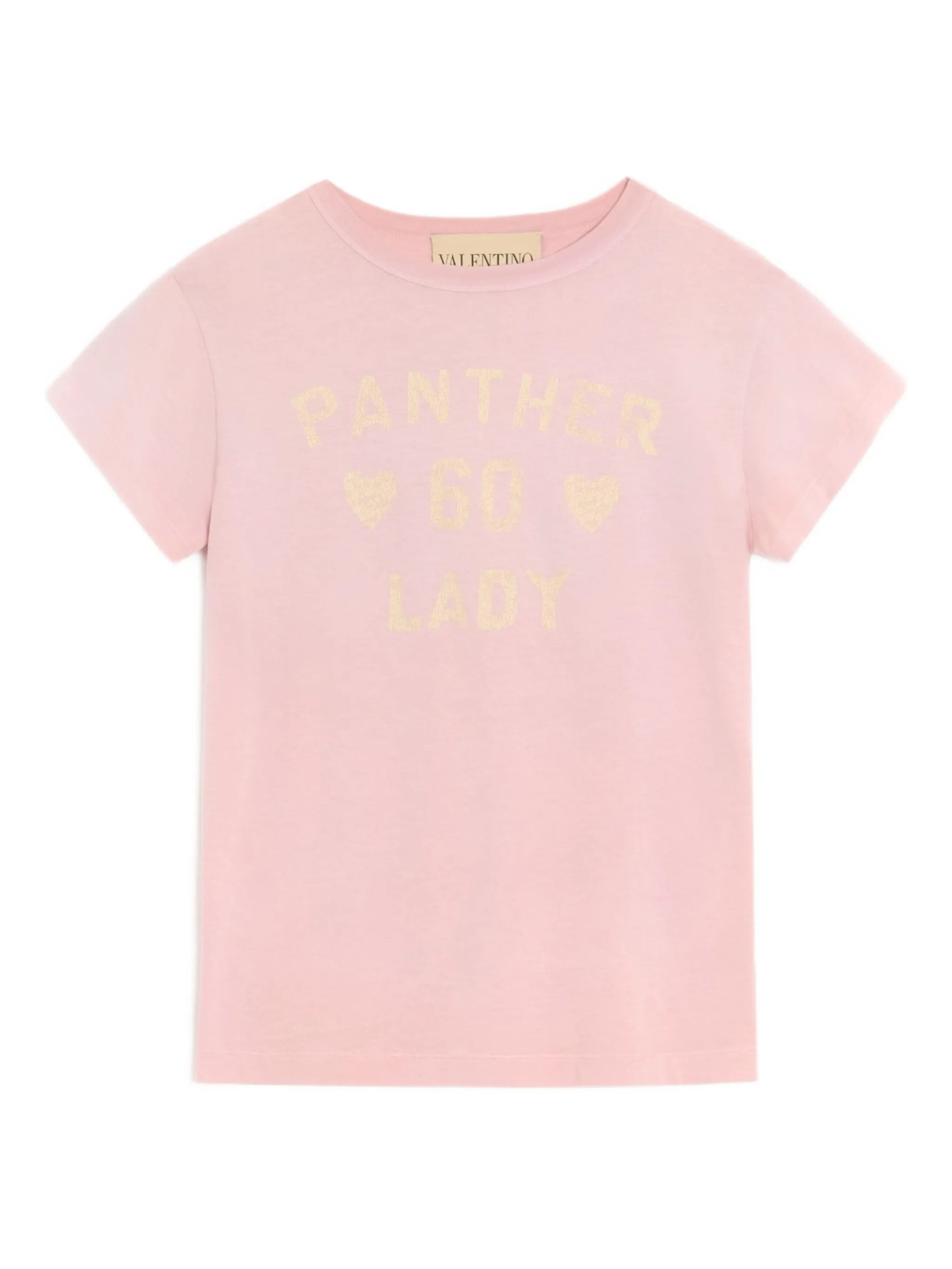 Pink Relaxed Heart Print Cotton T-shirt