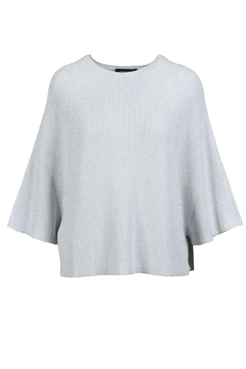 Cotton Blend Sweater - Light Grey