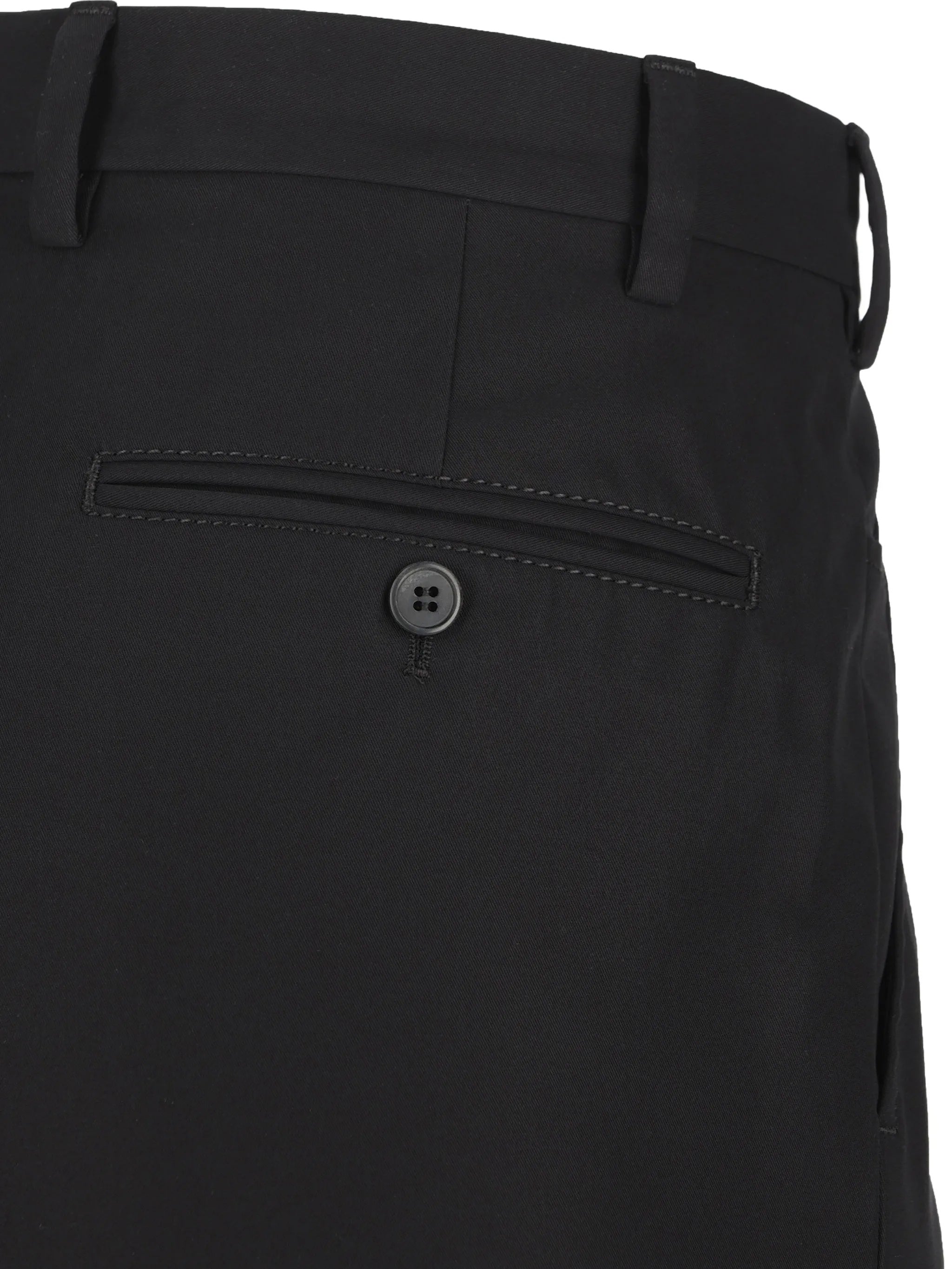 Black Pantalone Tailored Straight-Leg Fabric Pants