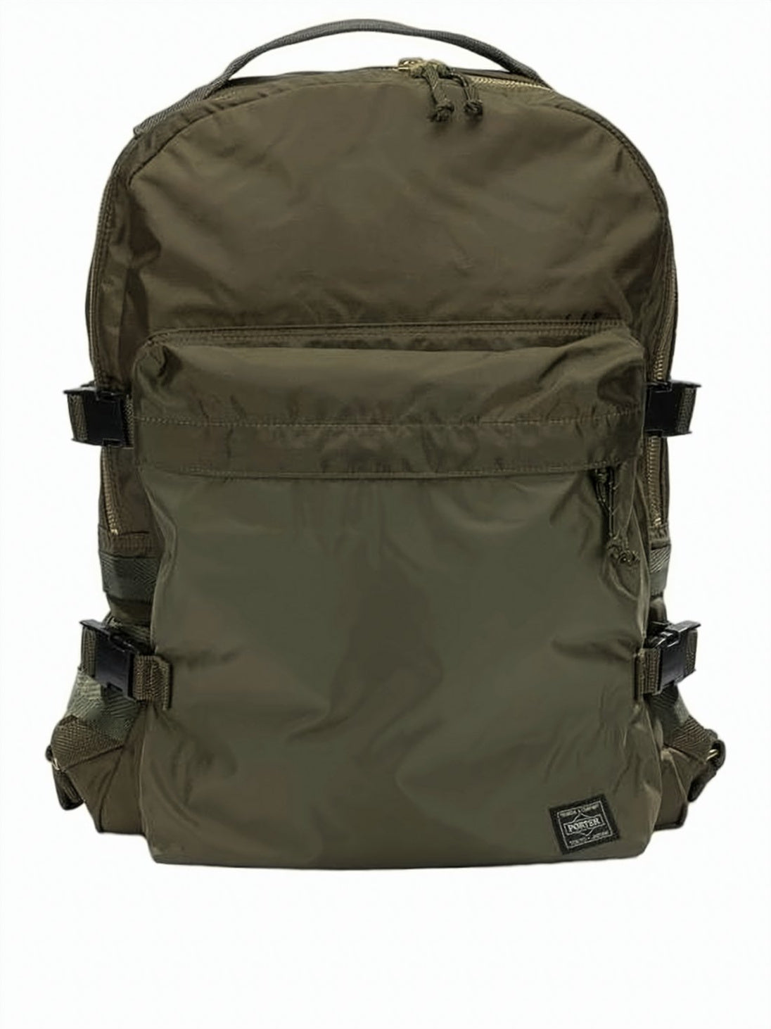 Durable Olive Green Nylon Daypack With Spacious Design