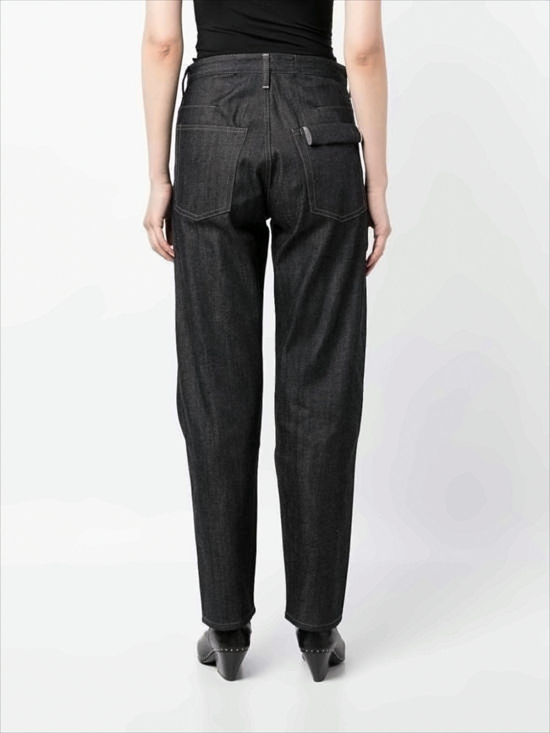 Dark Indigo Straight-Leg Denim Pants