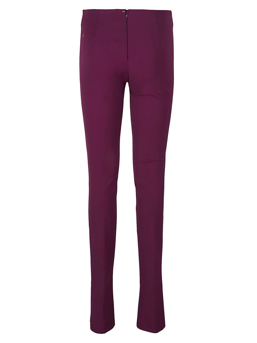 High-Waisted Trousers With Split Hem Detail