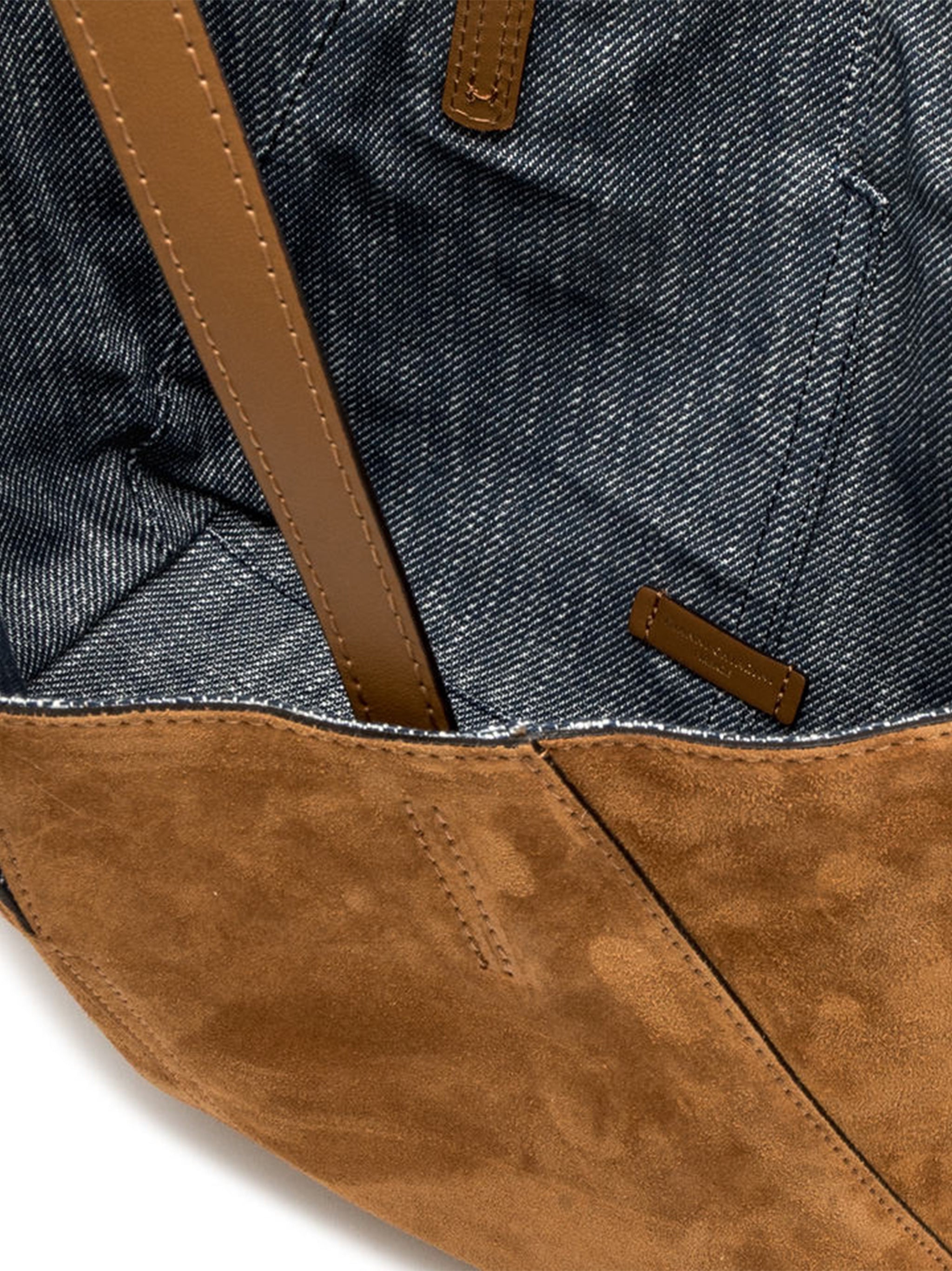 Maya Structured Brown Suede Leather Tote