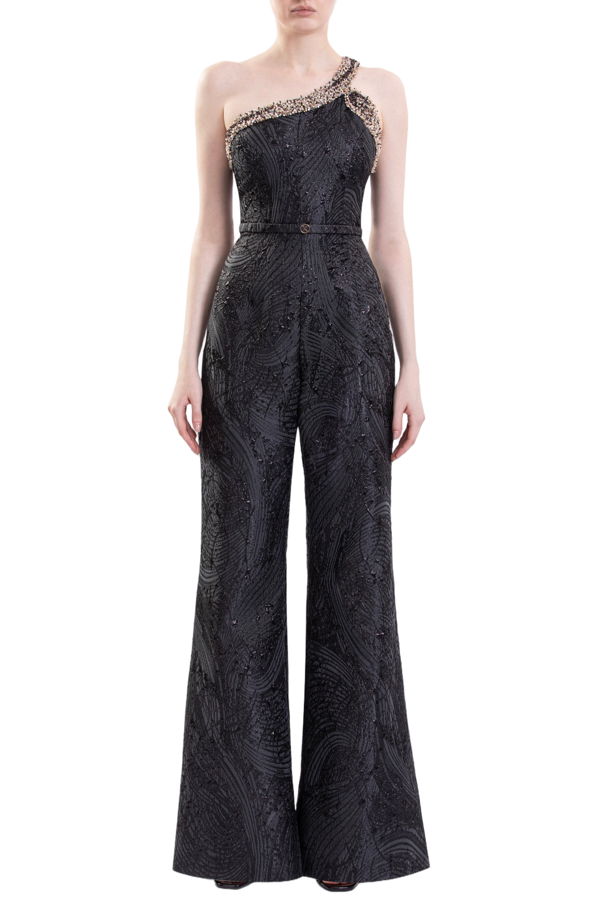 Jumpsuit With Embellished Neckline
