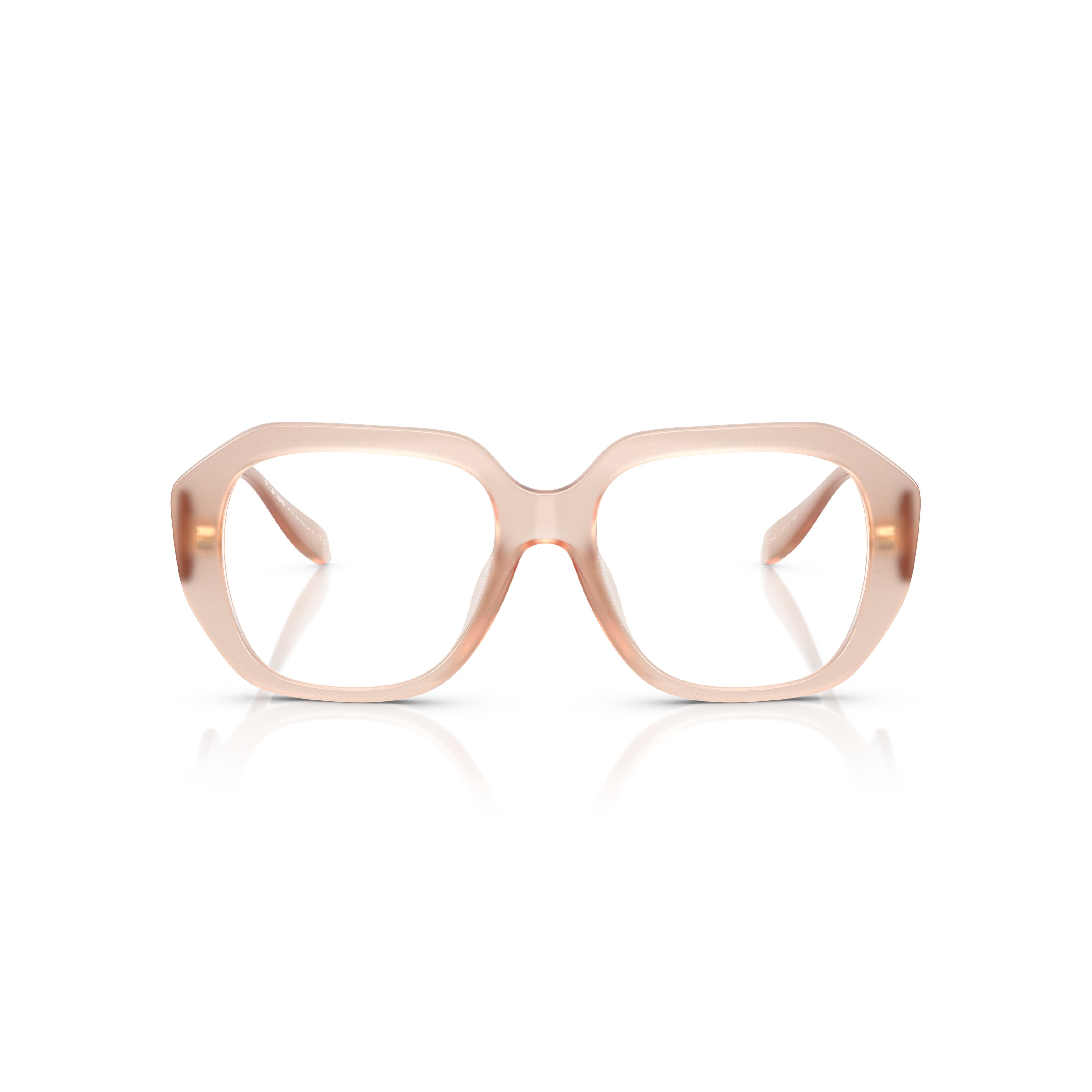 0mk4148u Oversized Square Frames with Translucent Blush Finish