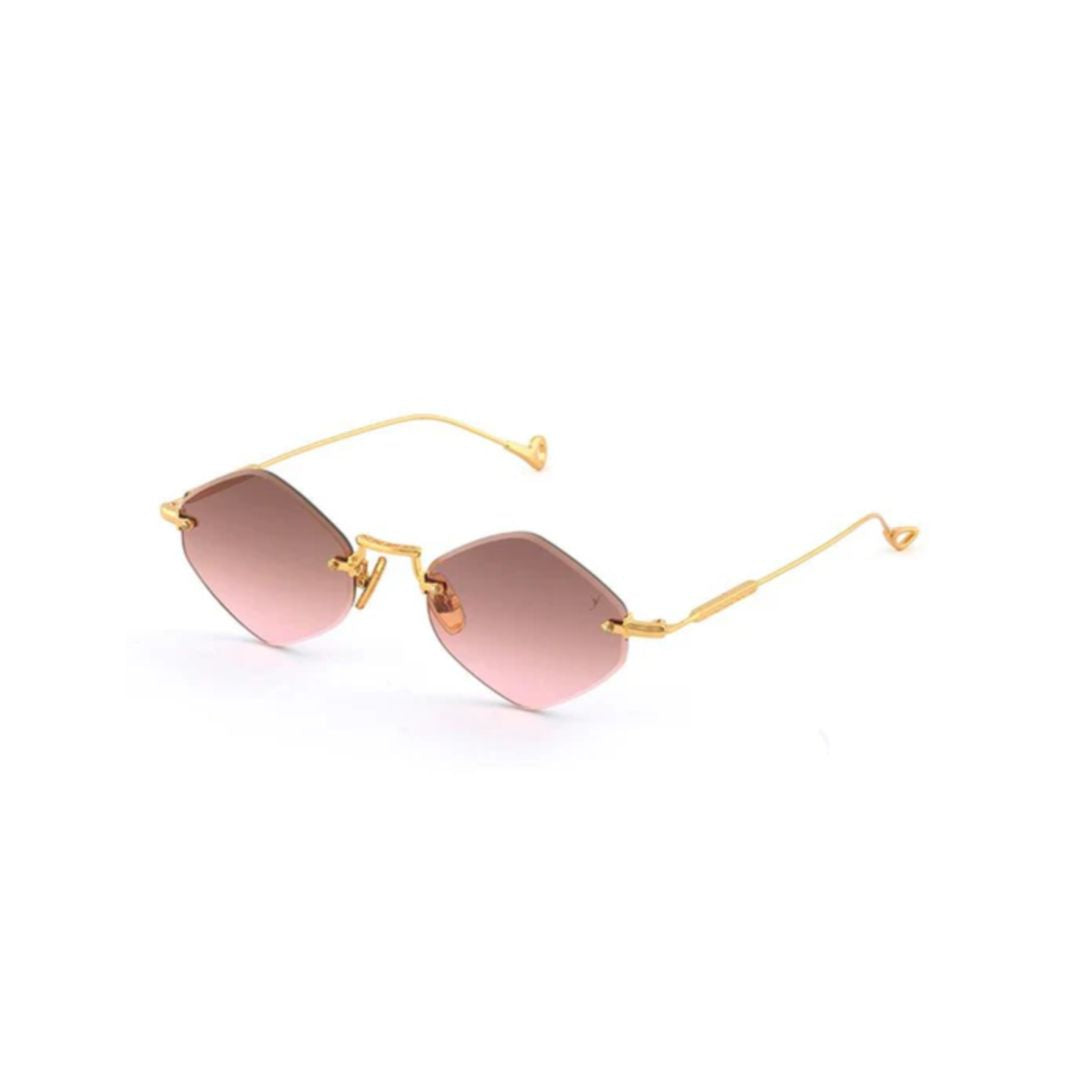 Empire C.4-44 Geometric Lens Rimless Sunglasses with Double Bar Bridge