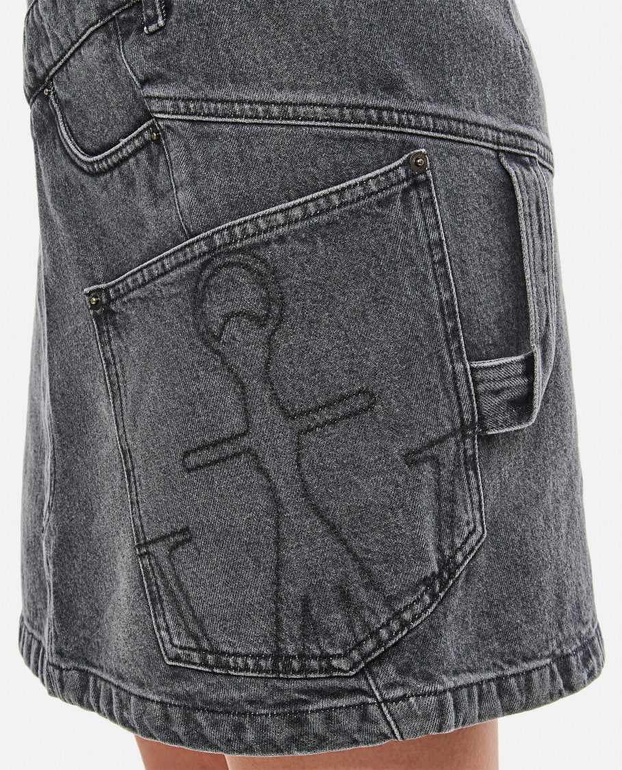 Denim Twisted Skirt