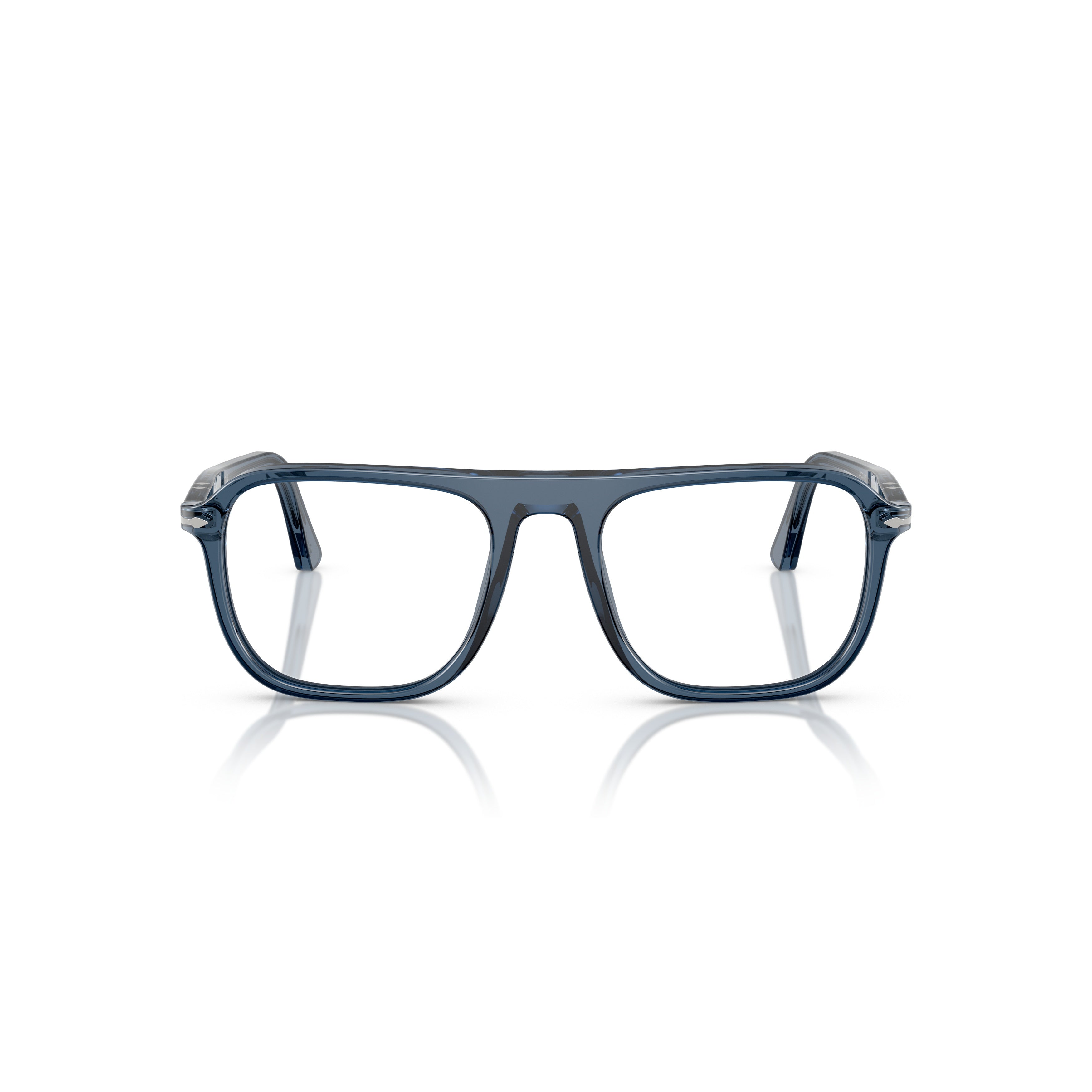 0po3359v Translucent Acetate Square Frame Eyeglasses with Keyhole Bridge