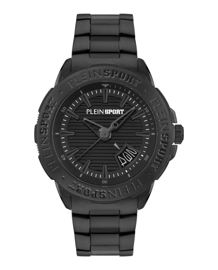 Ip Black Bracelet Watch With Bold Enamel Dial