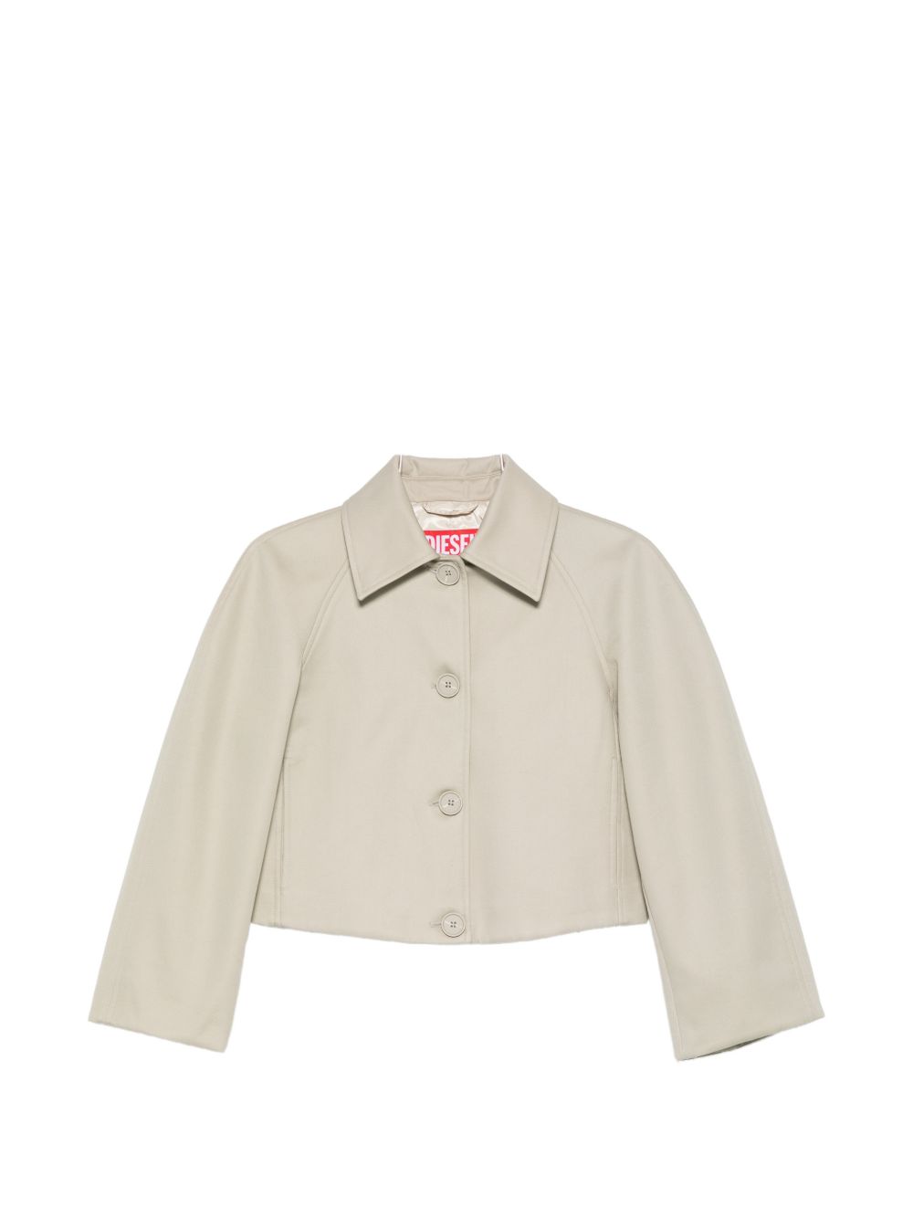 Cropped Boxy Jacket With Pointed Collar