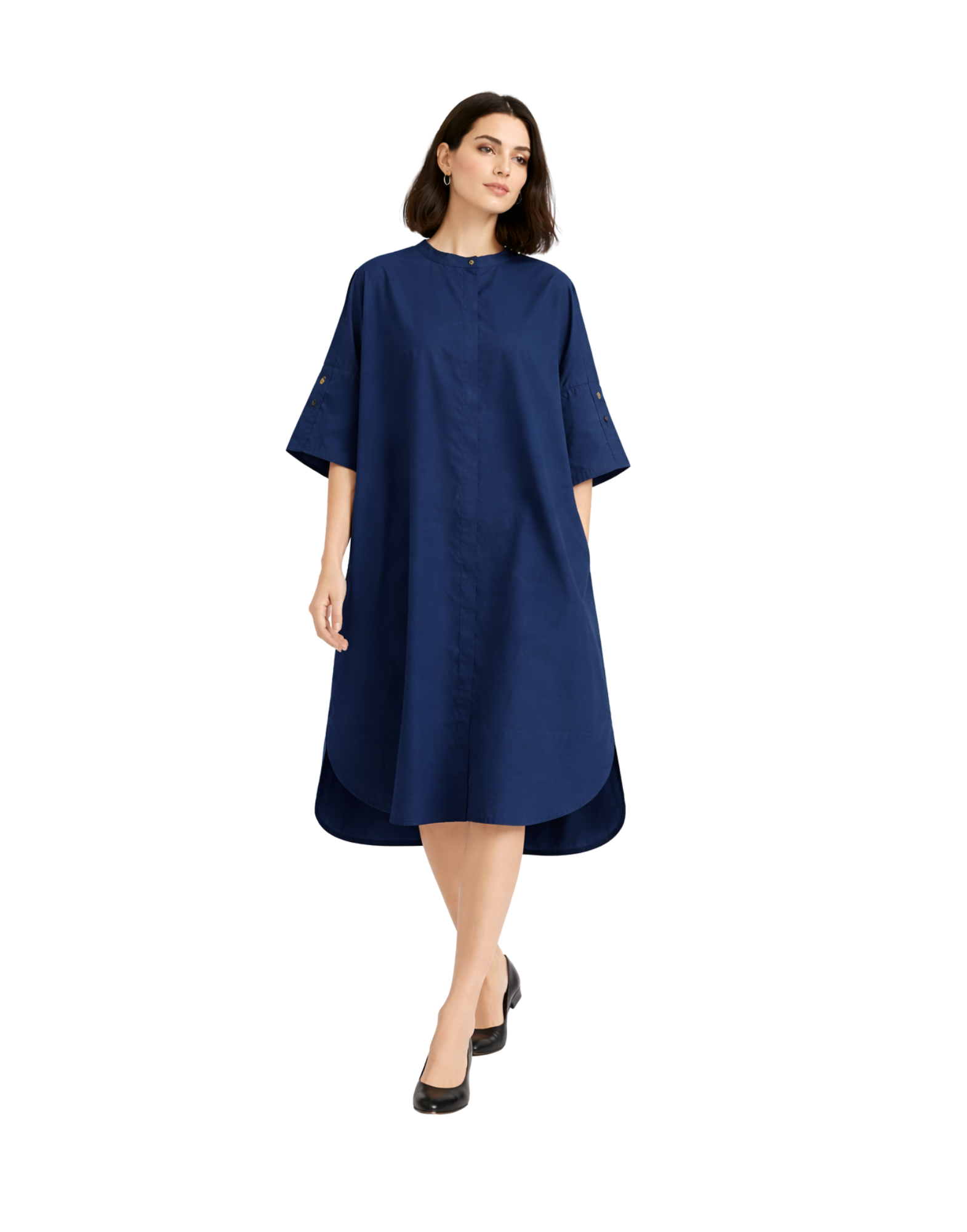 Women’s Long Cotton Dress Navy