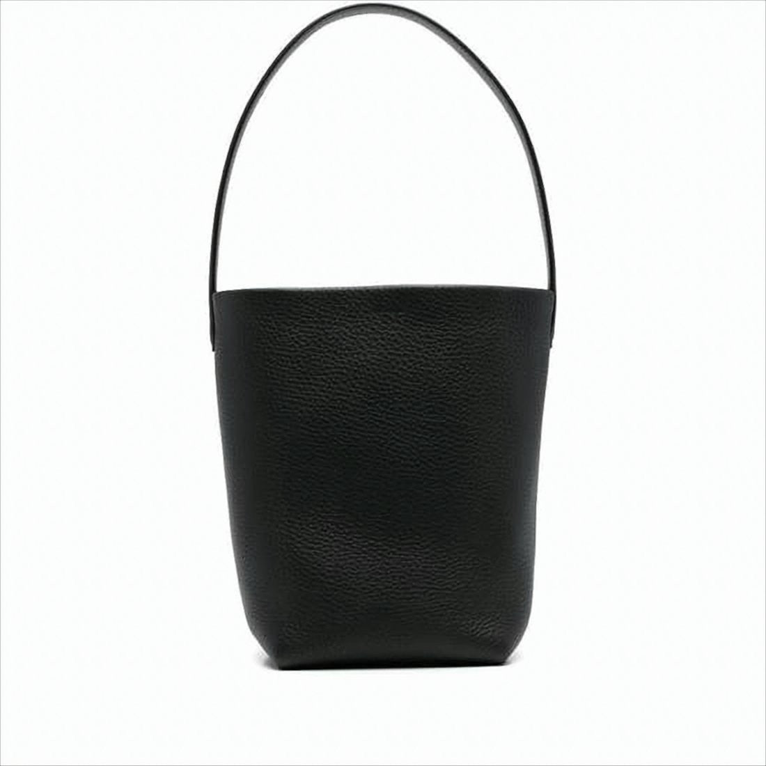 Textured Calf Leather Bucket-Style Shoulder Bag