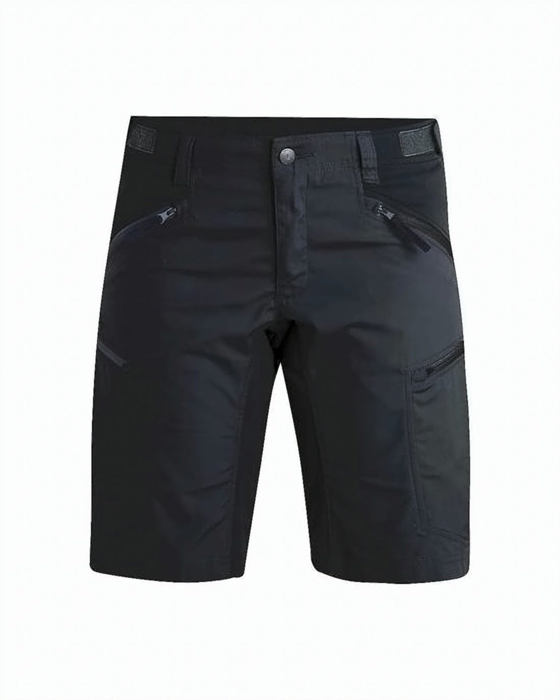 Fitted Black Shorts With Zippered Pockets