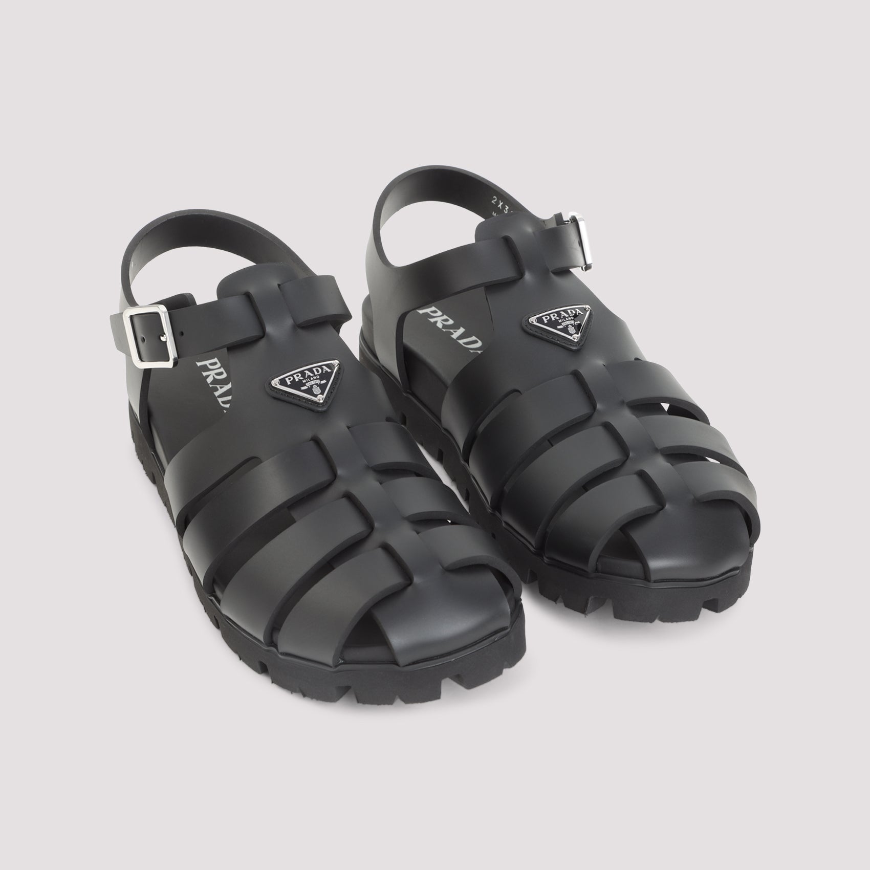 Black Cage Design Sandals