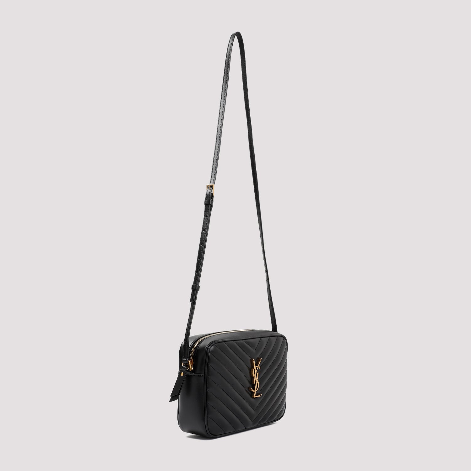 Black Calf Leather Lou Shoulder Bag