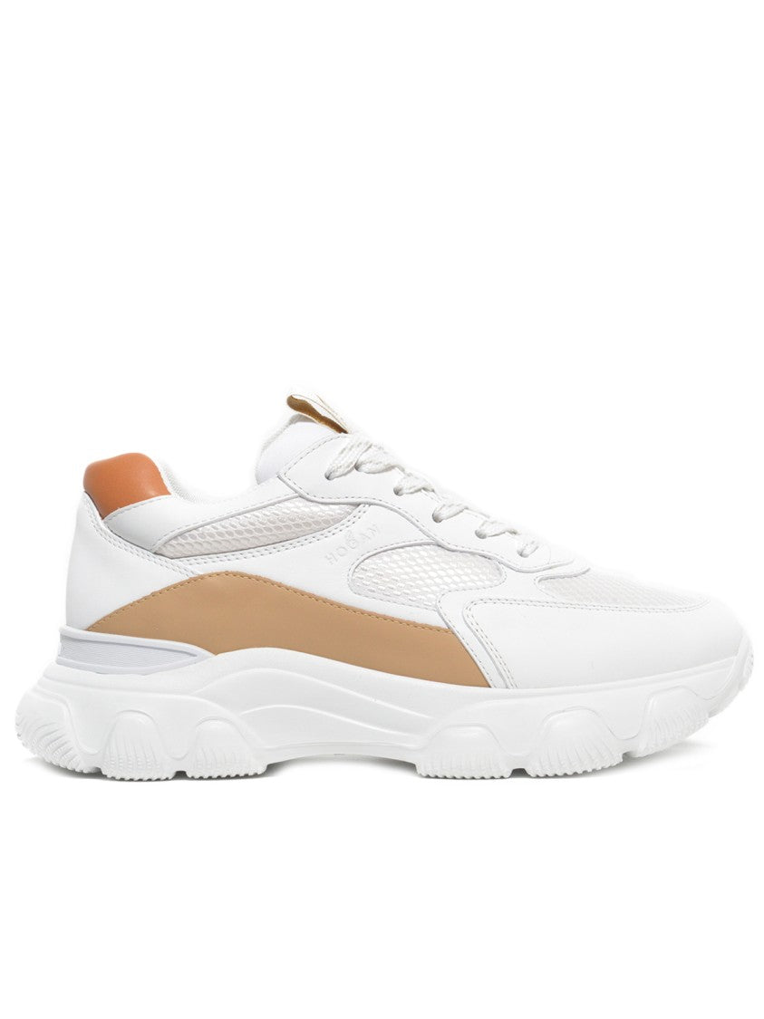 Hyperactive White Leather Sneaker