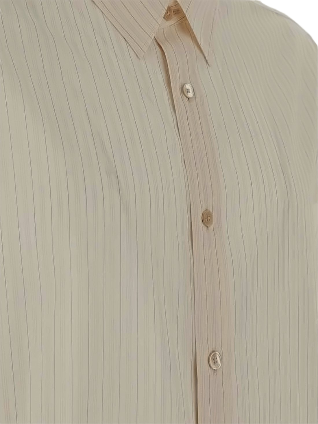 Long-Sleeve Semi-Sheer Casual Shirt