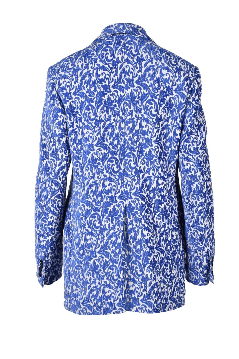 White/Blue Velvet Jacket's